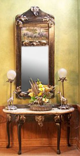 African Table and Picture Mirror - Click Image to Close