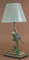 Cockatiel on Branch Lamp