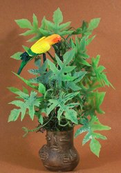 Floor Plant with Parrot