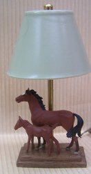 Mare and Foal Lamp