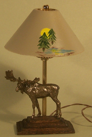 Bronze Moose Lamp - Click Image to Close